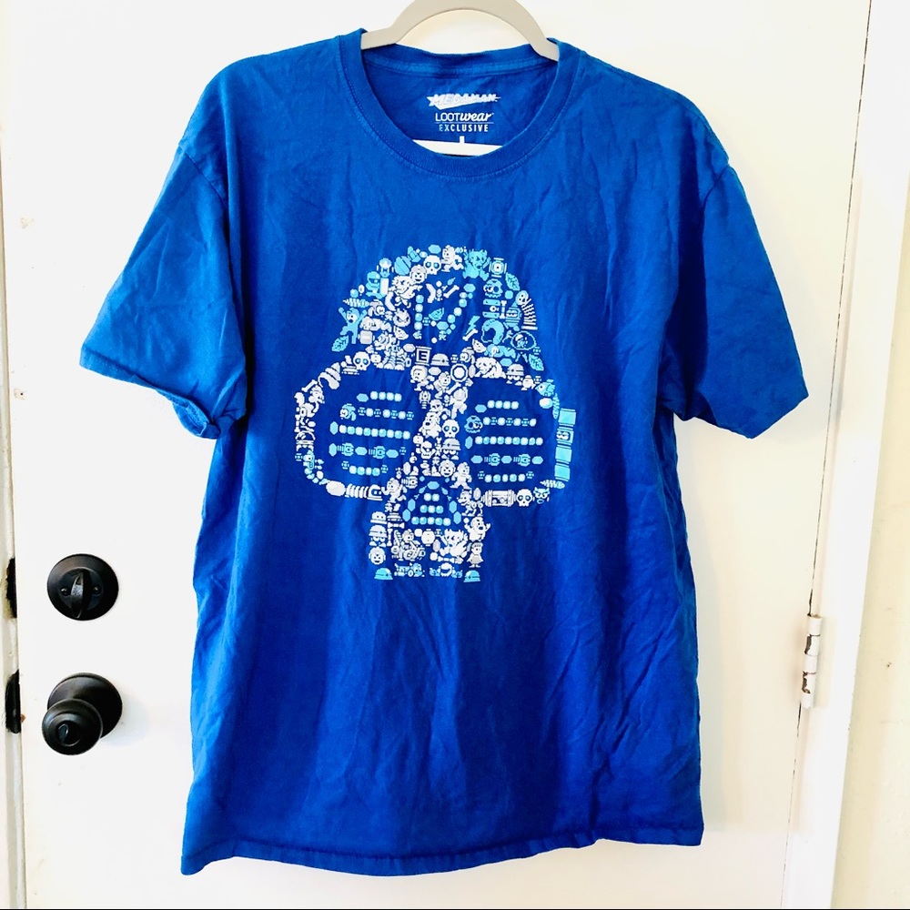 Mega-Man Skull Loot Crate Lootwear Tee ROBOTIC Capcom Retro Gamer T-Shirt Size L